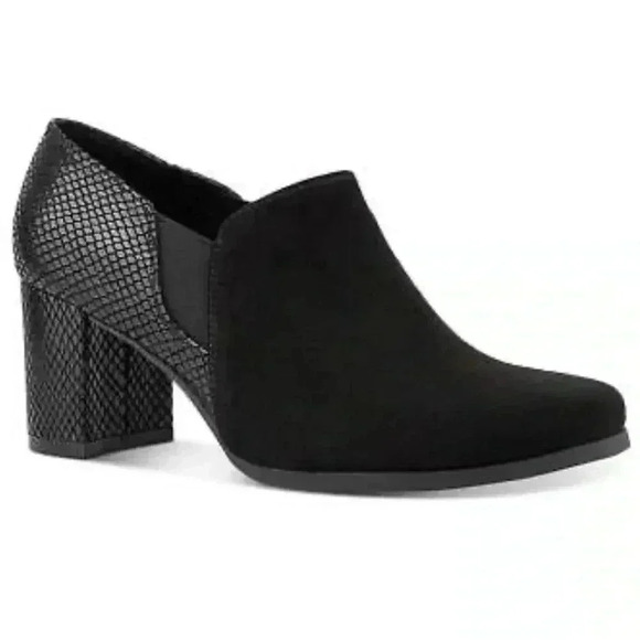 Karen Scott Womens Tillen Stretch Dressy Loafer Heels Shoes 8 M - Picture 1 of 14